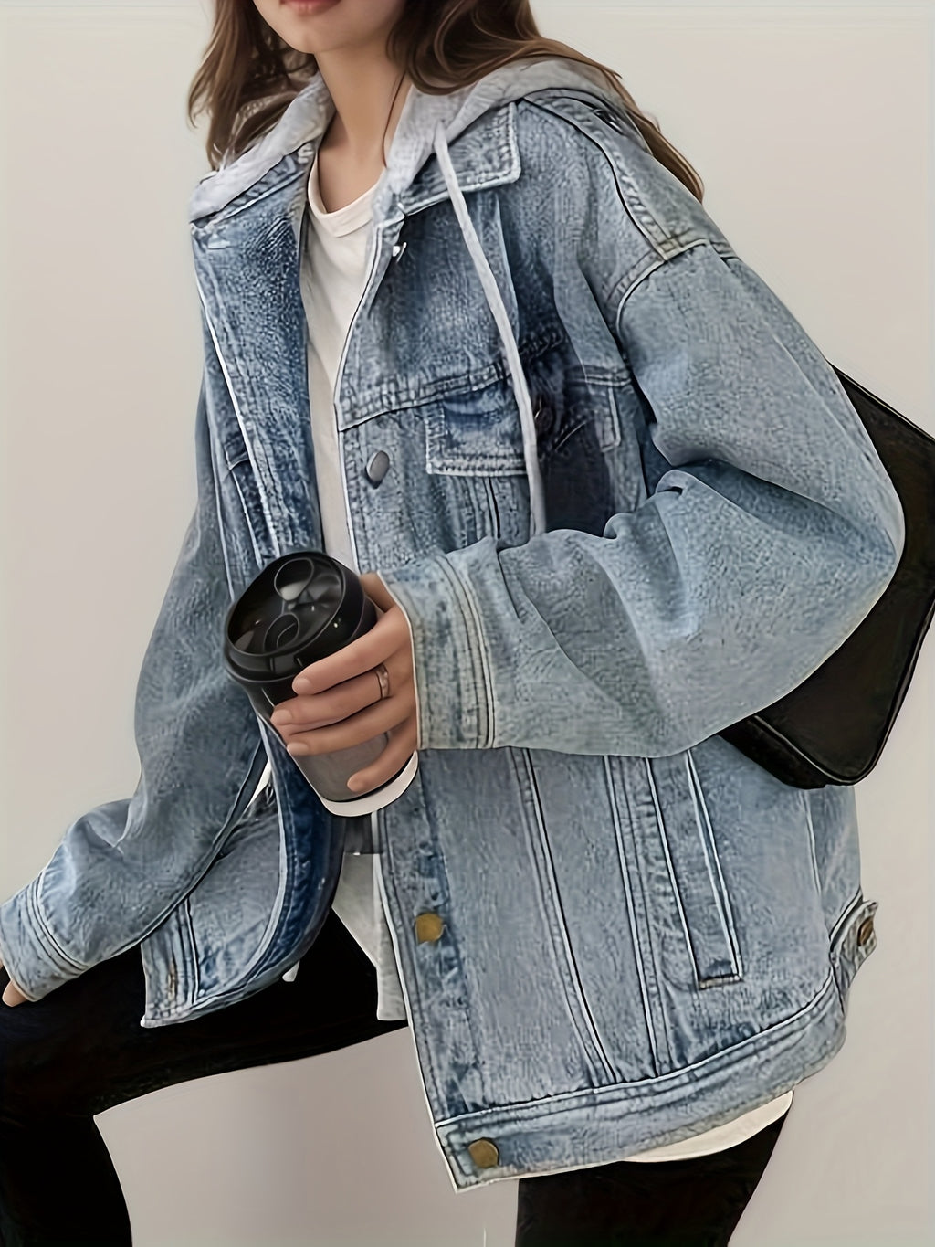Coast Line — Women's Oversized Denim Denim Jacket