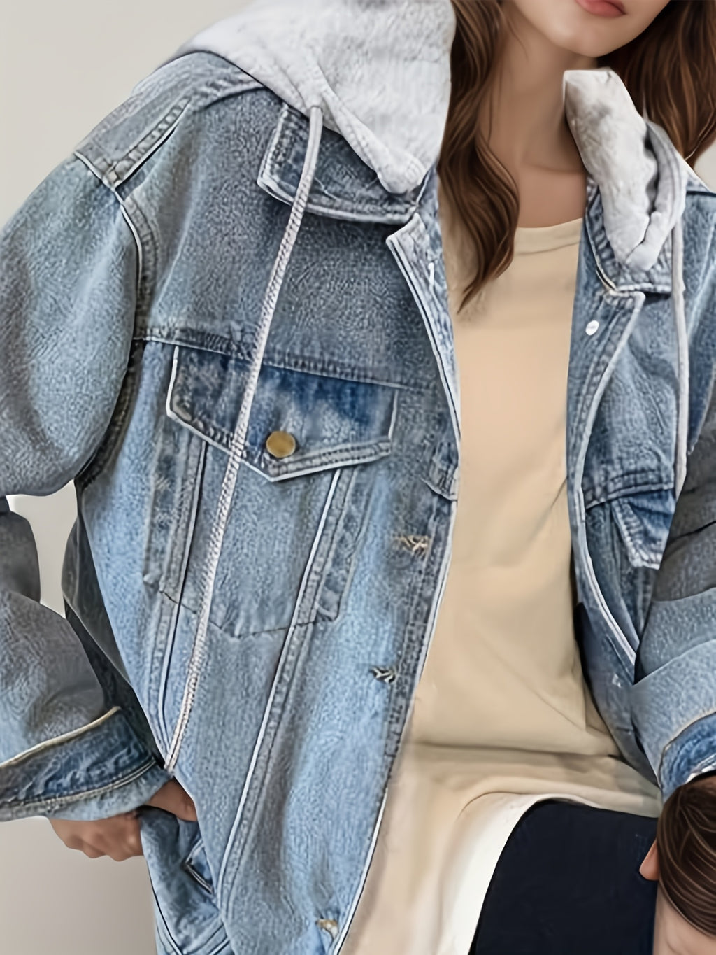 Coast Line — Women's Oversized Denim Denim Jacket