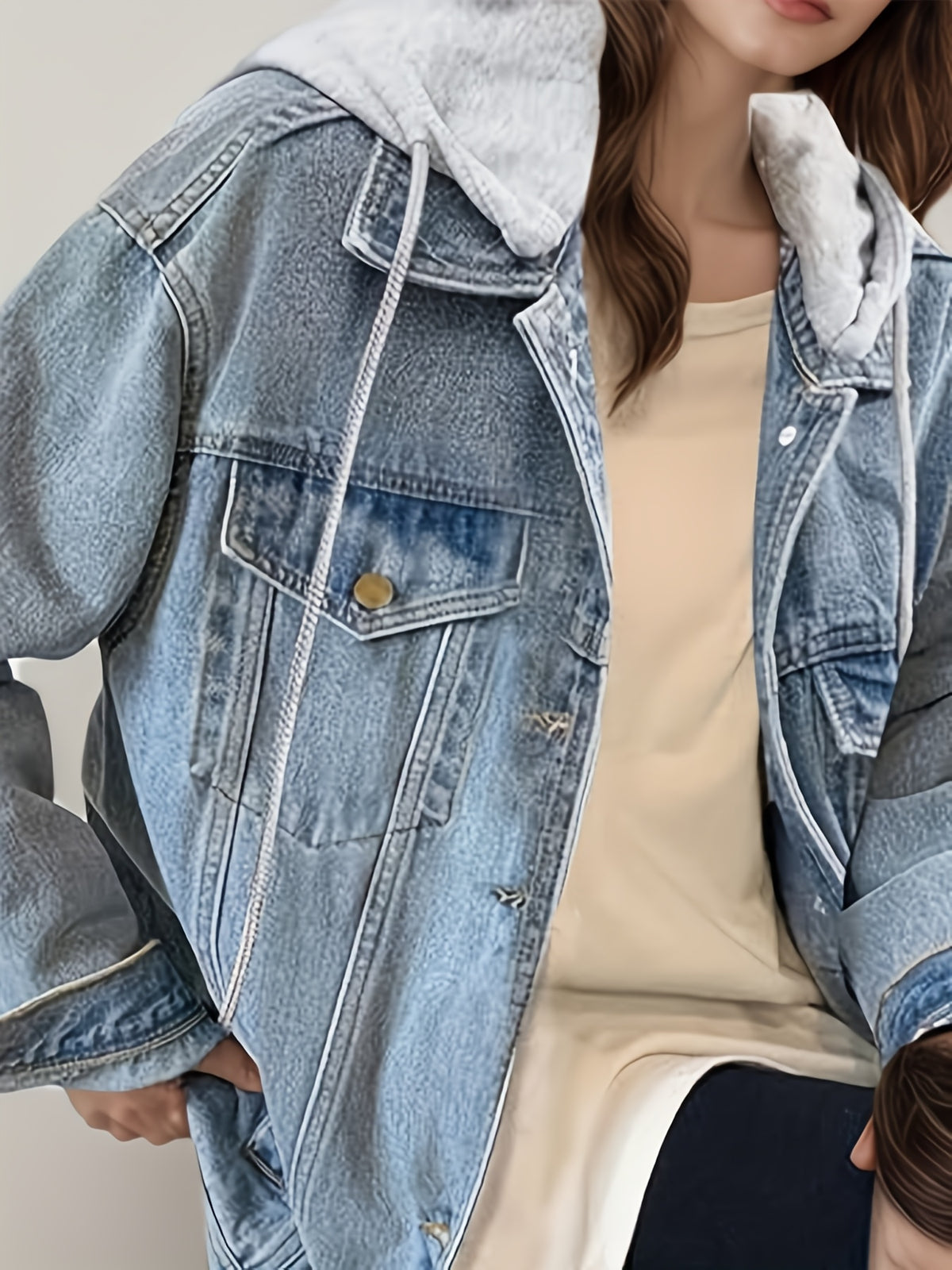 Coast Line — Women's Oversized Denim Denim Jacket