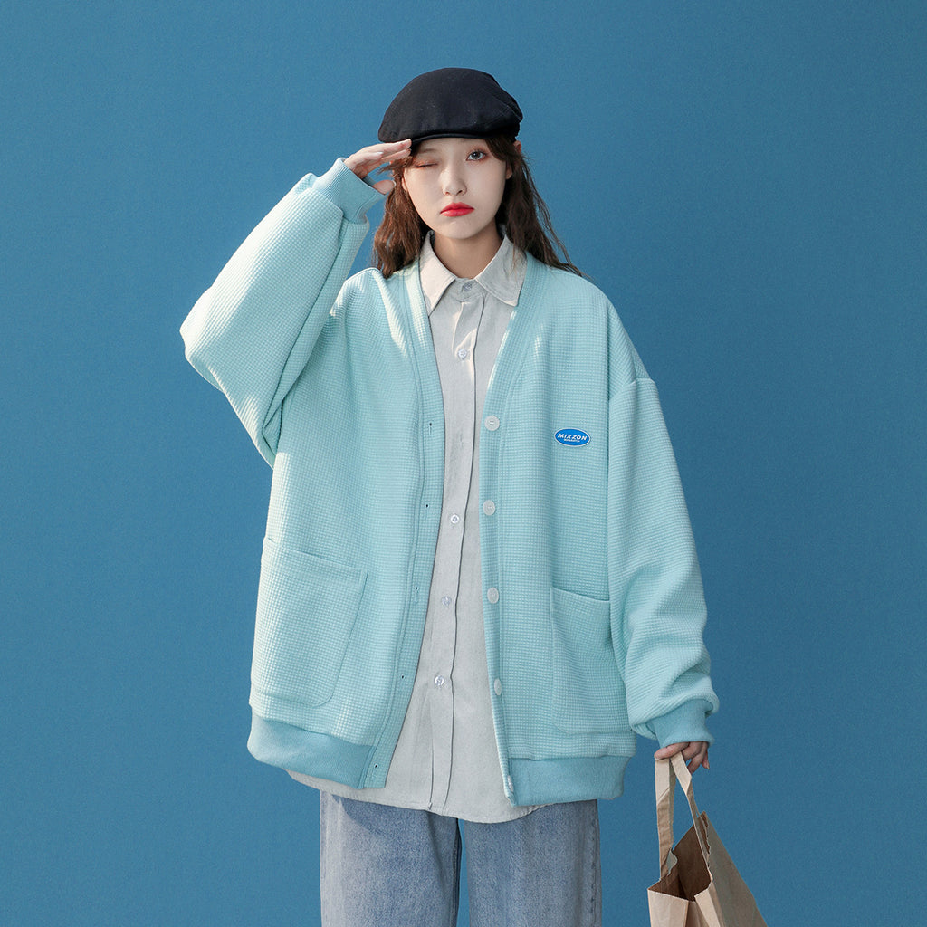 Cardigan college jacket Streetwear Fashion