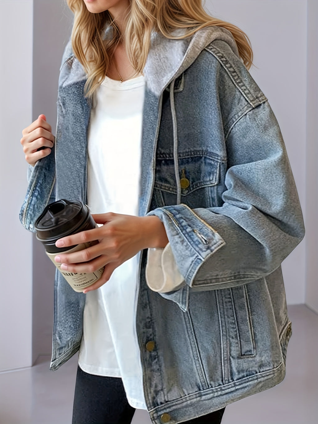 Coast Line — Women's Oversized Denim Denim Jacket