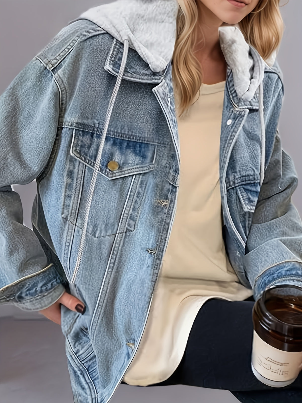 Coast Line — Women's Oversized Denim Denim Jacket