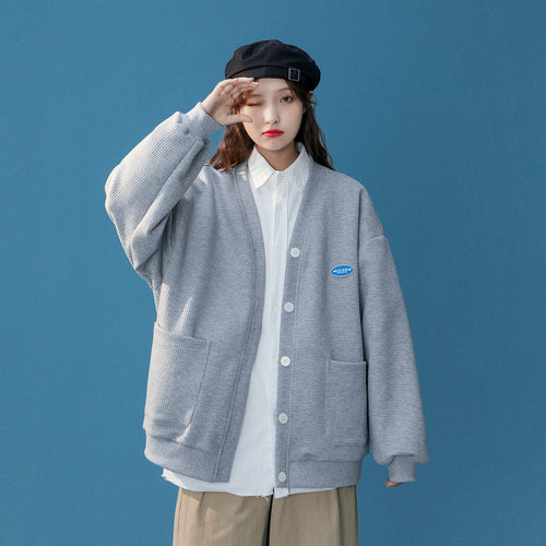Cardigan college jacket Streetwear Fashion